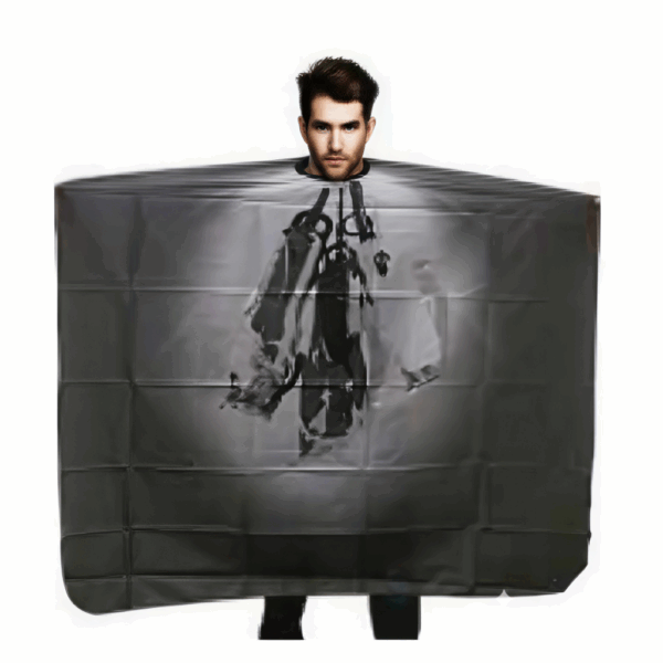 Capa De Barberia Estampado De Maquinas 140 X 160 Cms - Beauty Style