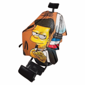 Capa De Barberia Estampada Bart Simpson 120*60 Cm - Beauty Style