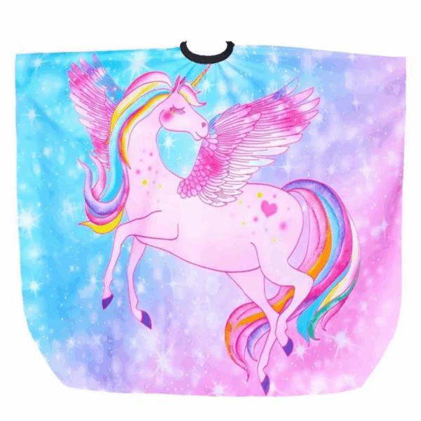 Capa De Corte Estampada Unicornio P/ Niña - Beauty Style