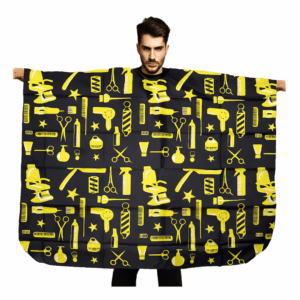 Capa De Barberia Estampada C/ Botones Y Cuello Silicon - Beauty Style