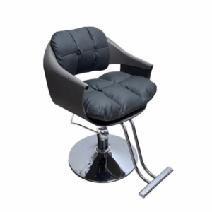 Silla Hidráulica Denise Gris Con Negro - Beauty Style